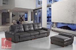 3-seat sofa with footstool 