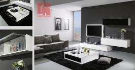 Big modern living room furniture tv wall and stand
