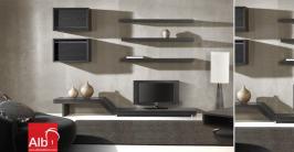 Contemporary modern living room furniture tv wall and stand
