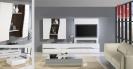 Lacquered modern living room coffee table in white lacquered high gloss