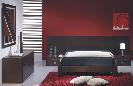 Quarto de Casal  moderno cor  wengê com cabeceira da cama alta