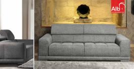 three-seat sofa made in leather or fabric