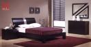 Modern Master Bedroom , made of wenge stained oak wood with stainless steel details
