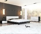 room bed bedside table comode carpet