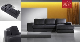 Modern sofa with Footstool made in fabric price cheap