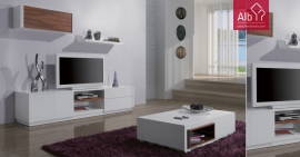 Estante móvel tv lacado para sala de estar