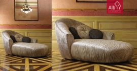 fabric chaise