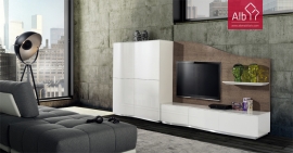 lacquered modern Tv bookcase living room 