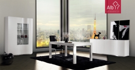 Muebles de comedor modernos lacados Table design rectangulaire laque brillant