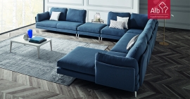 sofa canto moderno tecido lisboa